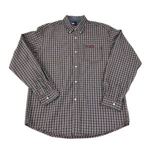 Tommy Hilfiger Size XL Plaid Button-Up Shirt Long Sleeve Classic Vinatge 2003